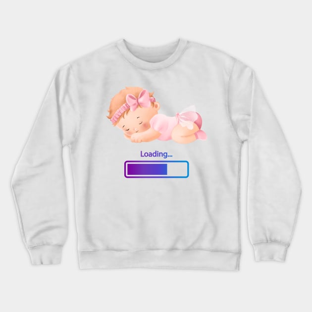 Baby Girl is Coming Crewneck Sweatshirt by B&C Fashion